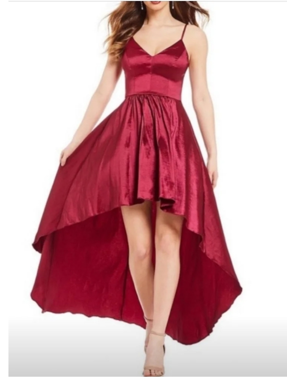 B. Darlin Red High Low Prom Dress Size 11/12